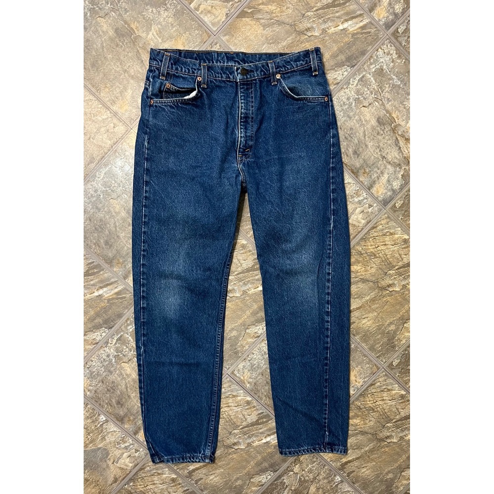 Levi's 505 Jeans Mens 36x32 Blue Vintage 90s Orange Tab Made in USA